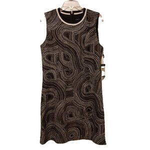 Tommy Hilfiger black & white geometric dot Casual Dress Size 12 NWT